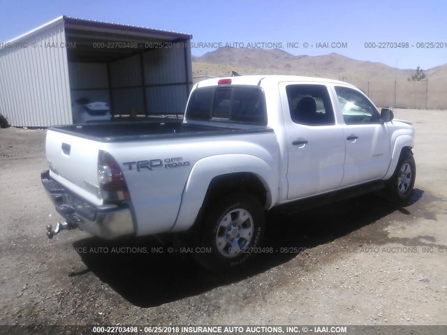 5TFJU4GN3FX090505 - 2015 TOYOTA TACOMA DOUBLE CAB PRERUNNER WHITE photo 4