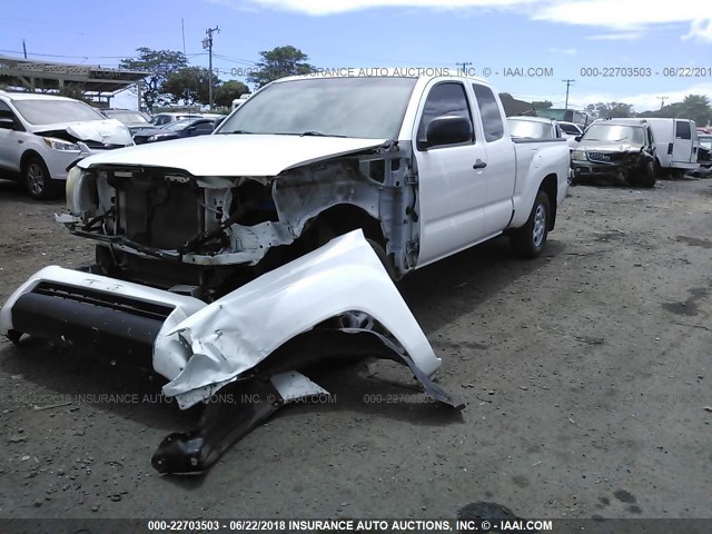 5TETX4CN4AZ744581 - 2010 TOYOTA TACOMA ACCESS CAB Weiß Foto 2