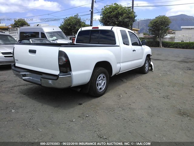 5TETX4CN4AZ744581 - 2010 TOYOTA TACOMA ACCESS CAB Weiß Foto 4