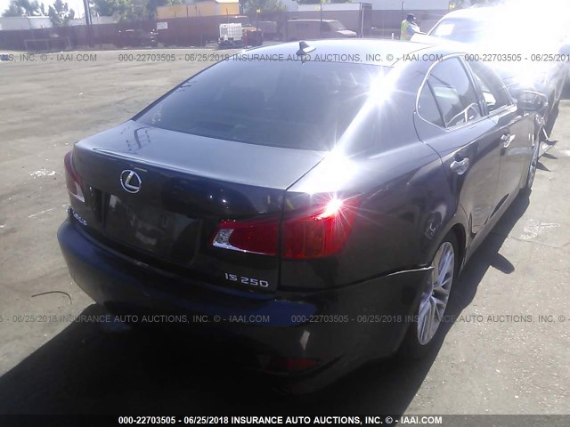 JTHBK262295096820 - 2009 LEXUS IS 250 BLACK photo 4