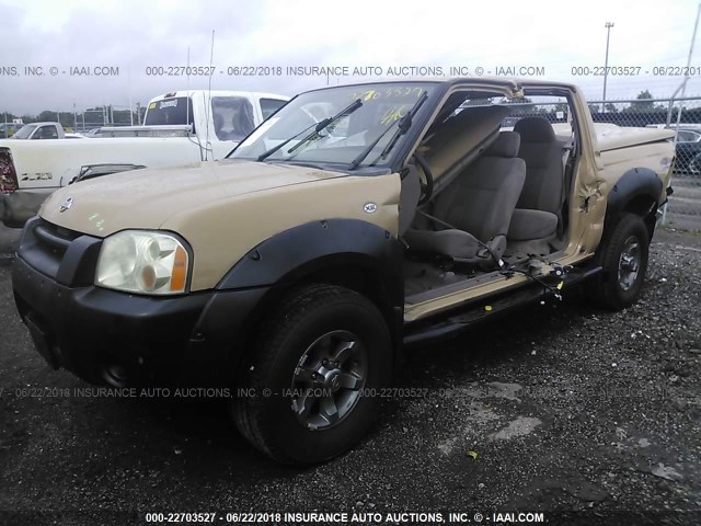 1N6ED27YX1C355000 - 2001 NISSAN FRONTIER CREW CAB XE/CREW CAB SE TAN photo 2