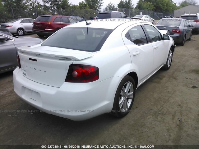 1B3BD1FG9BN593792 - 2011 DODGE AVENGER MAINSTREET WHITE photo 4