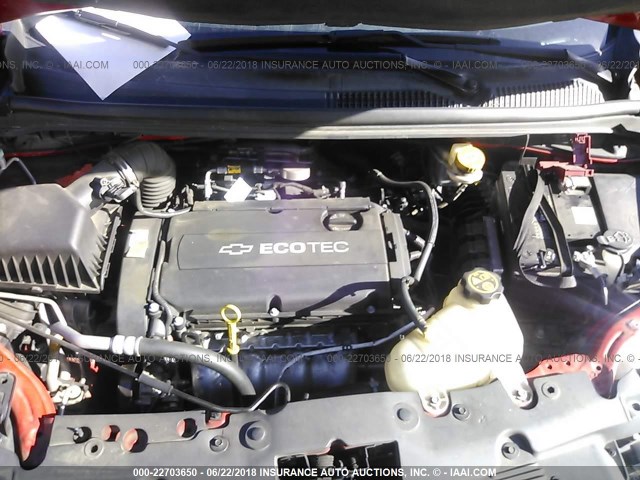 1G1JA6SH7E4117901 - 2014 CHEVROLET SONIC LS 红色 照片 10