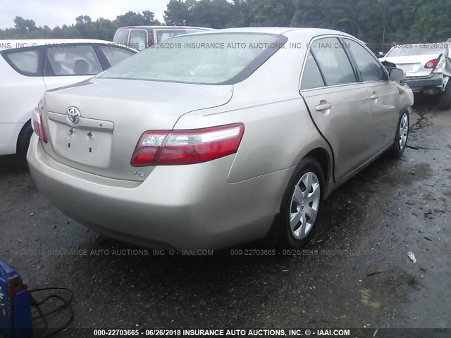 JTNBE46K473044212 - 2007 TOYOTA CAMRY NEW GENERAT CE/LE/XLE/SE GOLD photo 4