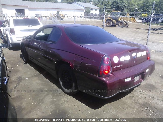 2G1WW12E7Y9191904 - 2000 CHEVROLET MONTE CARLO LS წითელი ფოტო 3