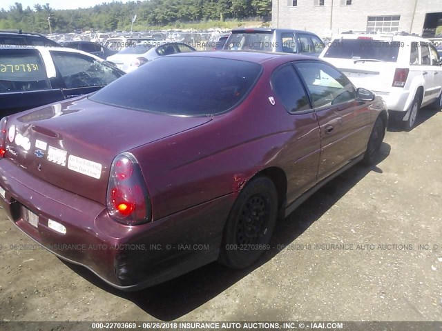 2G1WW12E7Y9191904 - 2000 CHEVROLET MONTE CARLO LS წითელი ფოტო 4