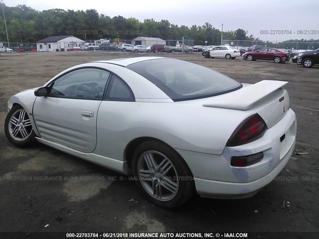 4A3AC84H51E206040 - 2001 MITSUBISHI ECLIPSE GT WHITE photo 3