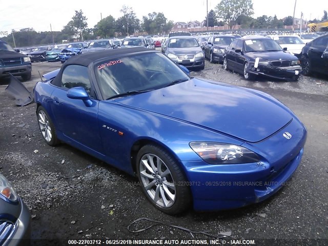 JHMAP21446S000270 - 2006 HONDA S2000 BLUE photo 1