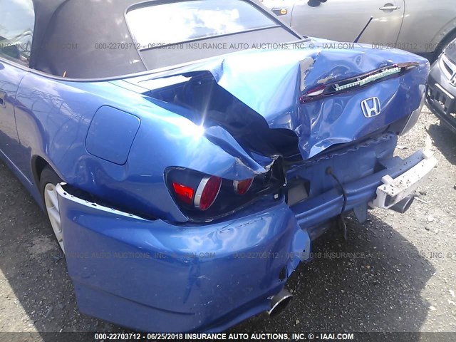 JHMAP21446S000270 - 2006 HONDA S2000 BLUE photo 6