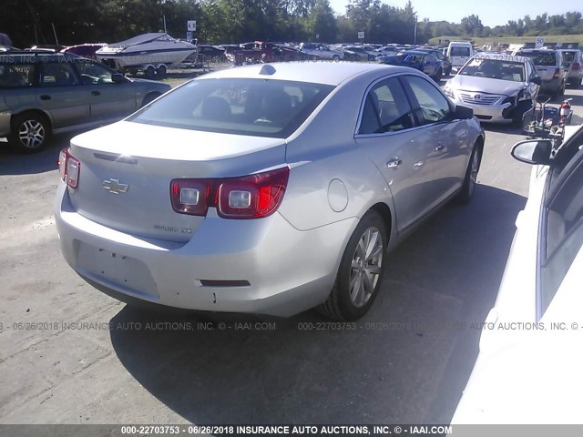 1G11H5SA6DF285329 - 2013 CHEVROLET MALIBU LTZ 银色 照片 4
