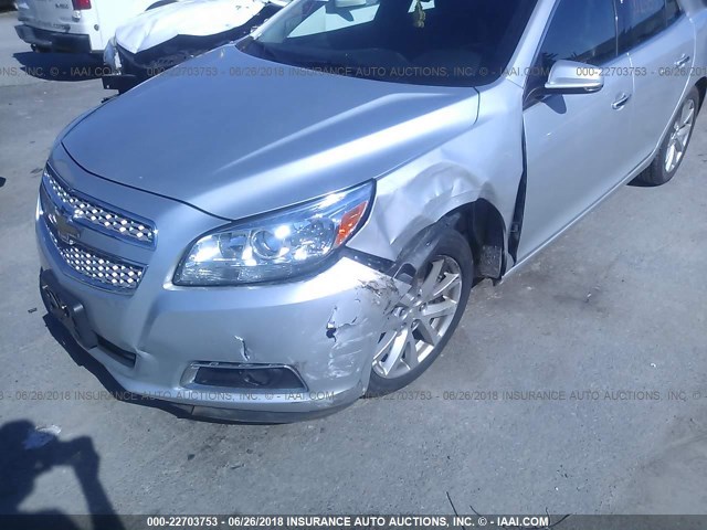 1G11H5SA6DF285329 - 2013 CHEVROLET MALIBU LTZ 银色 照片 6