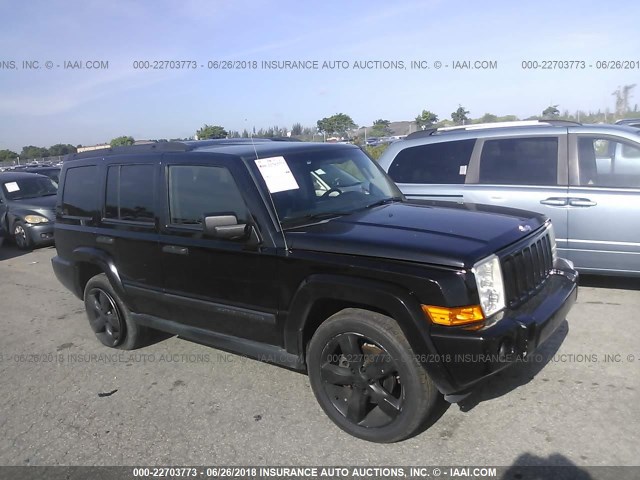 1J8HG48K86C229540 - 2006 JEEP COMMANDER BLACK photo 1