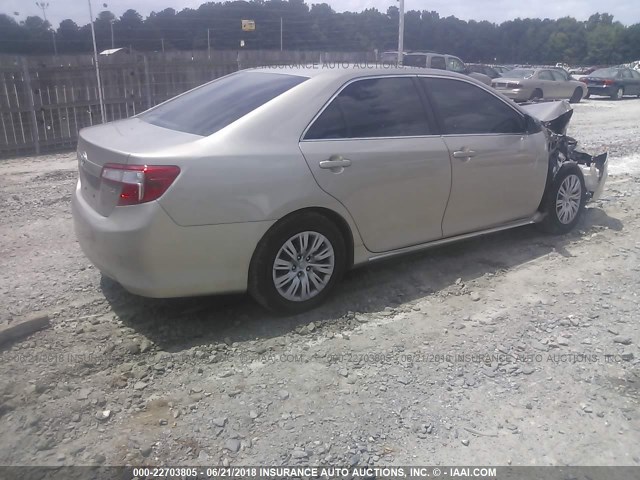 4T1BF1FK6DU259270 - 2013 TOYOTA CAMRY L/SE/LE/XLE 金色 照片 4