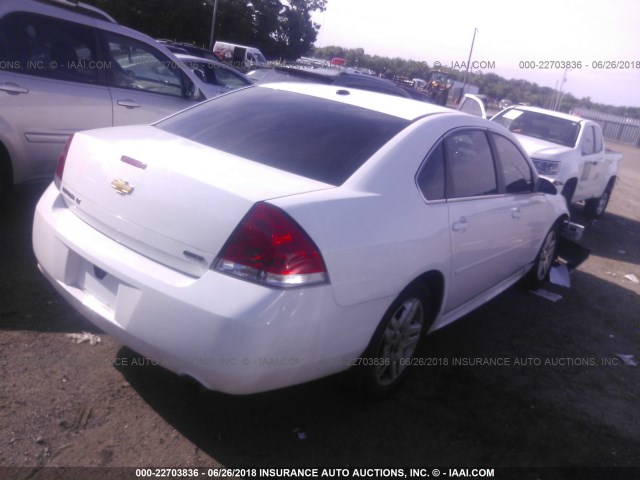 2G1WB5E35G1104558 - 2016 CHEVROLET IMPALA LIMITED LT WHITE photo 4