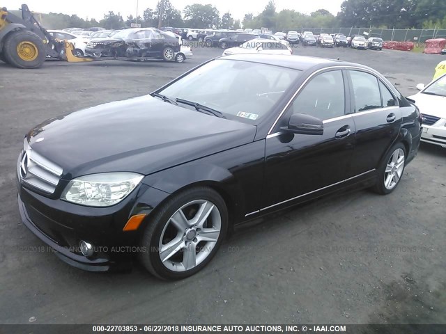 WDDGF8BB5AF411599 - 2010 MERCEDES-BENZ C 300 4MATIC BLACK photo 2