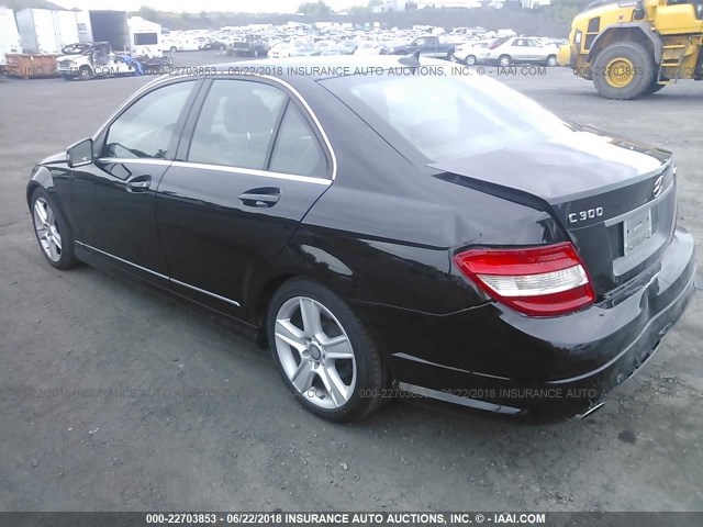 WDDGF8BB5AF411599 - 2010 MERCEDES-BENZ C 300 4MATIC BLACK photo 3