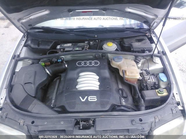 WAUED28D1WA102081 - 1998 AUDI A4 2.8 QUATTRO SILVER photo 10