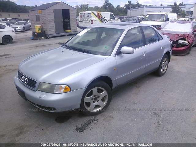 WAUED28D1WA102081 - 1998 AUDI A4 2.8 QUATTRO SILVER photo 2
