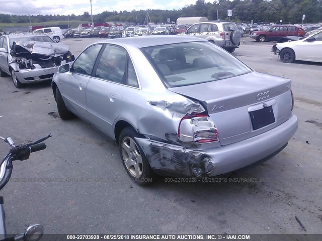 WAUED28D1WA102081 - 1998 AUDI A4 2.8 QUATTRO SILVER photo 3