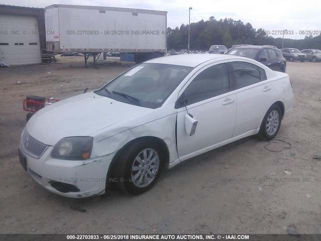 4A32B2FF5BE013162 - 2011 MITSUBISHI GALANT FE WHITE photo 2