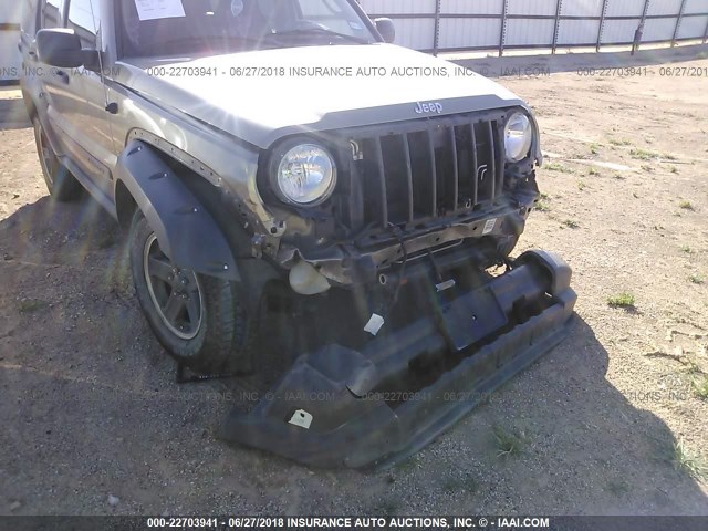 1J4GL38K76W251336 - 2006 JEEP LIBERTY RENEGADE GRAY photo 6