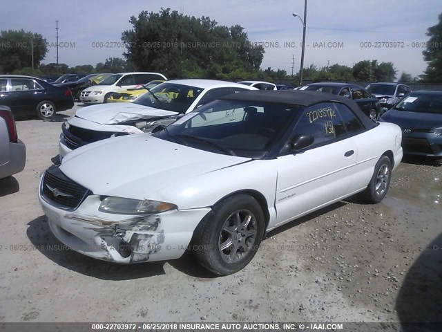 3C3EL45H3YT217628 - 2000 CHRYSLER SEBRING JX WHITE photo 2