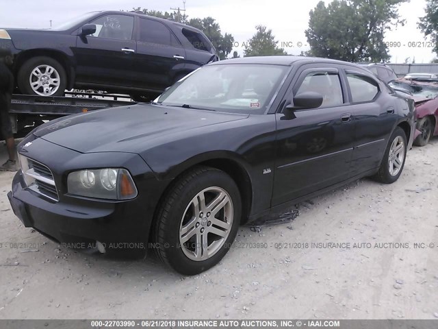 2B3KA43GX6H222198 - 2006 DODGE CHARGER SE/SXT BLACK photo 2