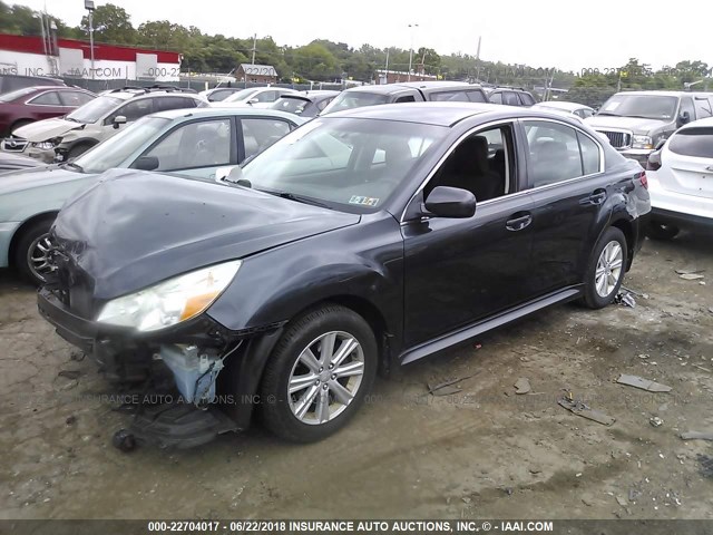 4S3BMBB64B3226392 - 2011 SUBARU LEGACY 2.5I PREMIUM BLACK photo 2