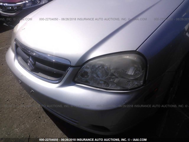 KL5JD56Z98K856043 - 2008 SUZUKI FORENZA CONVENIENCE/POPULAR SILVER photo 6