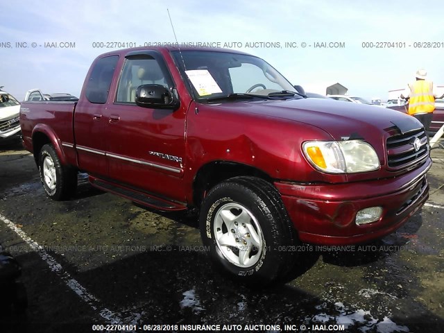 5TBBT481X1S134901 - 2001 TOYOTA TUNDRA ACCESS CAB LIMITED RED photo 1