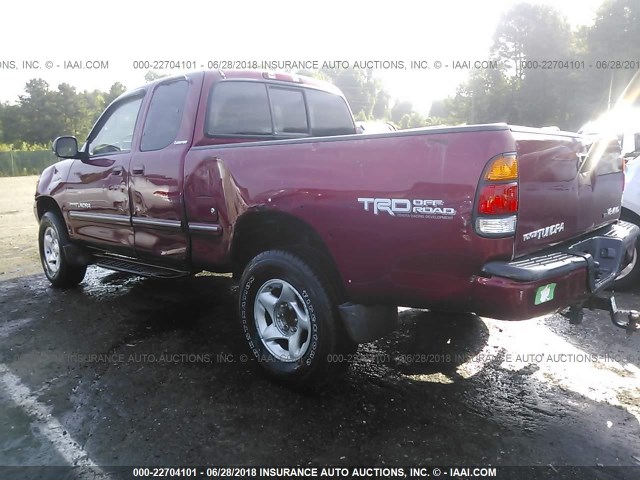 5TBBT481X1S134901 - 2001 TOYOTA TUNDRA ACCESS CAB LIMITED RED photo 3