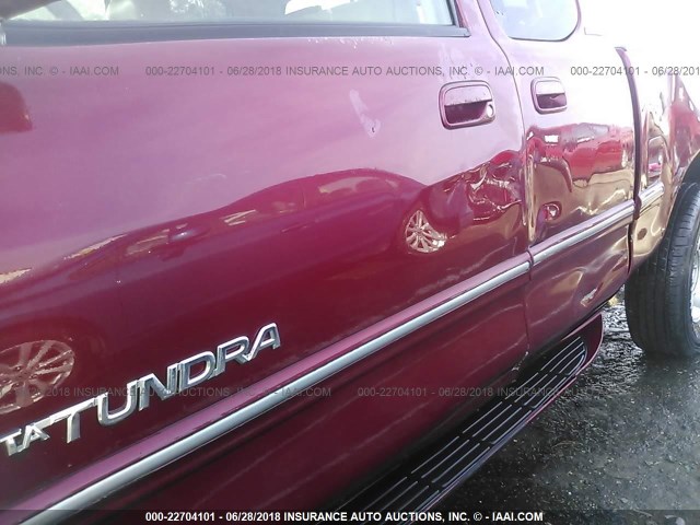 5TBBT481X1S134901 - 2001 TOYOTA TUNDRA ACCESS CAB LIMITED RED photo 6