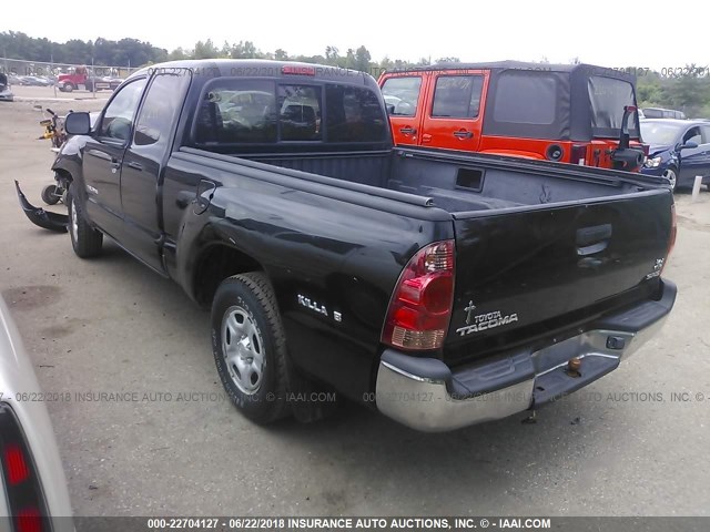 5TETX22N57Z446877 - 2007 TOYOTA TACOMA ACCESS CAB Schwarz Foto 3