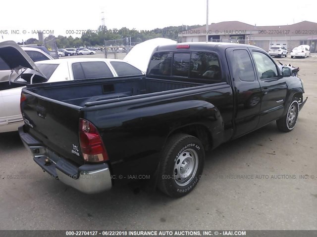 5TETX22N57Z446877 - 2007 TOYOTA TACOMA ACCESS CAB Schwarz Foto 4
