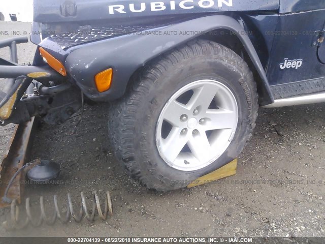 1J4FA69S34P758260 - 2004 JEEP WRANGLER / TJ RUBICON Dark Blue photo 6