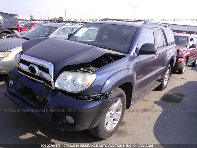 JTEBU14R368065720 - 2006 TOYOTA 4RUNNER SR5/SPORT BLUE photo 2