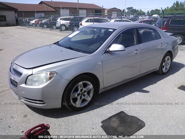 1G1ZH57B98F210571 - 2008 CHEVROLET MALIBU 1LT ვერცხლისფერი ფოტო 2