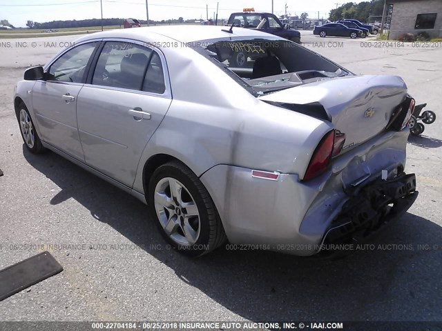 1G1ZH57B98F210571 - 2008 CHEVROLET MALIBU 1LT ვერცხლისფერი ფოტო 3