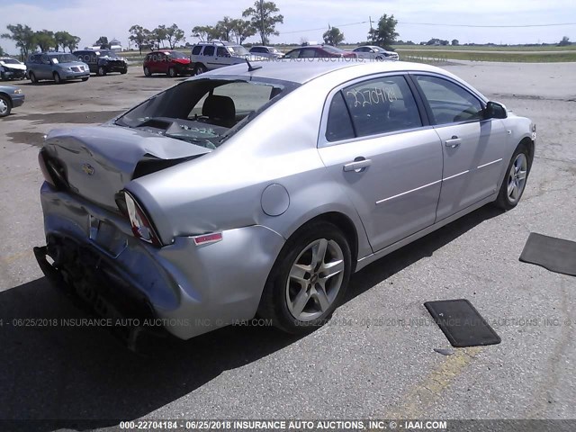 1G1ZH57B98F210571 - 2008 CHEVROLET MALIBU 1LT ვერცხლისფერი ფოტო 4