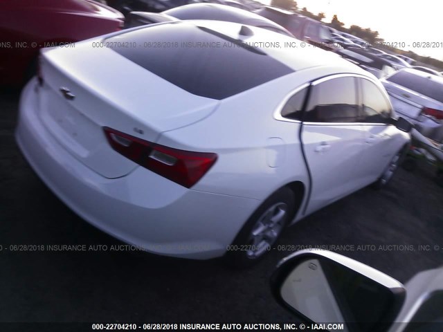 1G1ZB5ST1GF241006 - 2016 CHEVROLET MALIBU LS WHITE photo 4