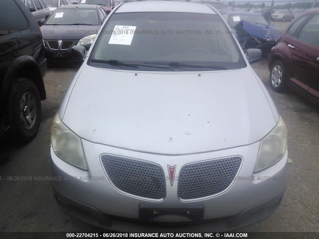 5Y2SL63825Z455696 - 2005 PONTIAC VIBE SILVER photo 6