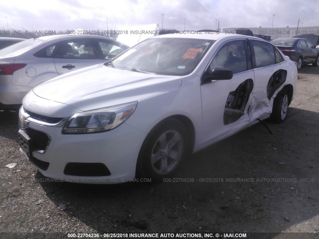 1G11B5SL6FF227758 - 2015 CHEVROLET MALIBU LS WHITE photo 2