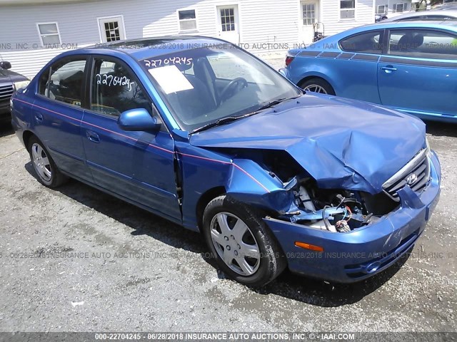 KMHDN46D66U245368 - 2006 HYUNDAI ELANTRA GLS/GT/LIMITED BLUE photo 1