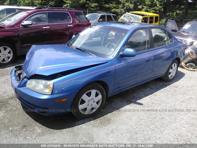 KMHDN46D66U245368 - 2006 HYUNDAI ELANTRA GLS/GT/LIMITED BLUE photo 2