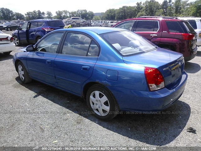 KMHDN46D66U245368 - 2006 HYUNDAI ELANTRA GLS/GT/LIMITED BLUE photo 3