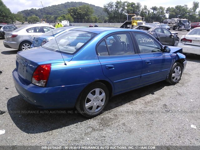 KMHDN46D66U245368 - 2006 HYUNDAI ELANTRA GLS/GT/LIMITED BLUE photo 4