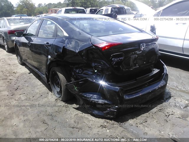 19XFC2F58GE218589 - 2016 HONDA CIVIC LX BLACK photo 3