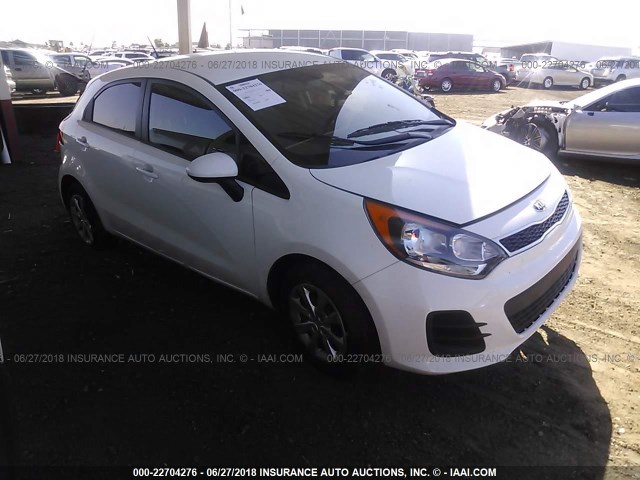 KNADN5A37G6678340 - 2016 KIA RIO EX/SX WHITE photo 1