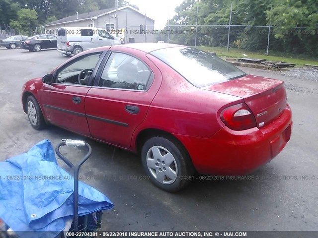 1B3ES26C15D113146 - 2005 DODGE NEON SE RED photo 3