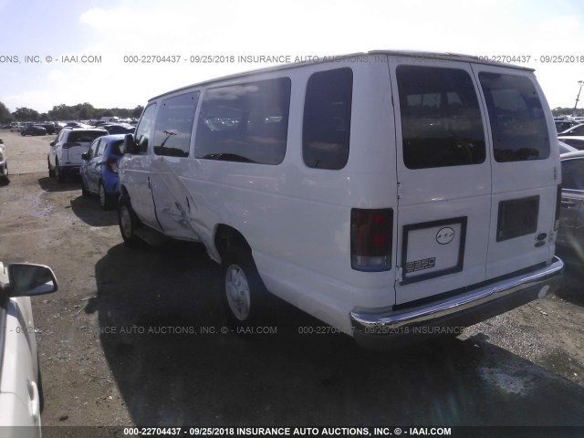 1FBSS31L84HB52472 - 2004 FORD ECONOLINE E350 SUPER DUTY WAGON WHITE photo 3